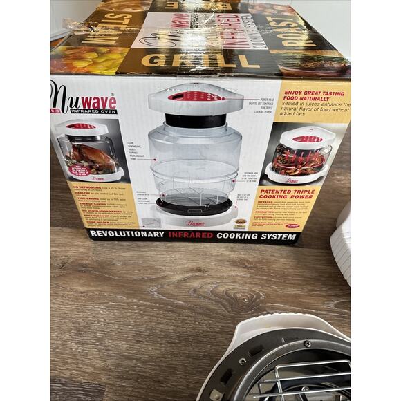 NuWave Pro Infrared Cooking System Convection Oven White Red 20331 + Recipe Book - Picture 14 of 15